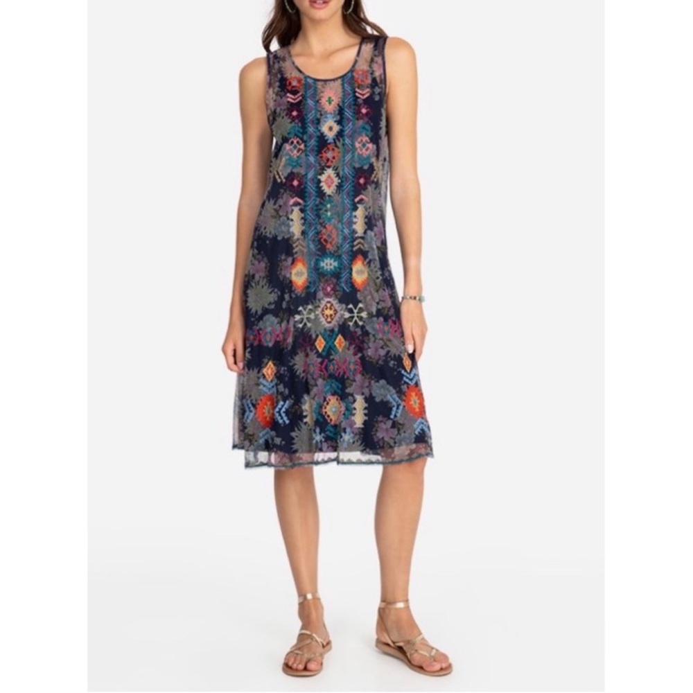 Johnny Was Olabisi Mesh Dress (with slip)